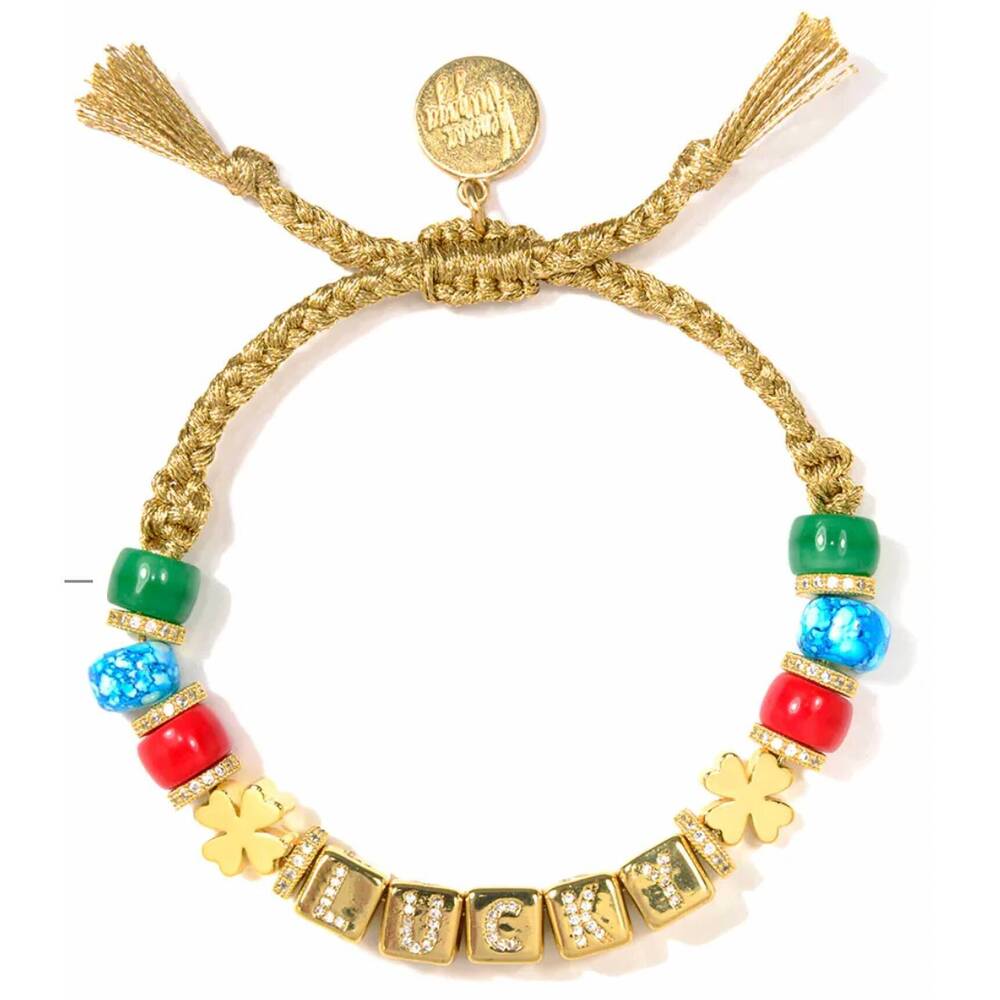 NEW VENESSA ARIZAGA women's feeling lucky bracelet in gold multi